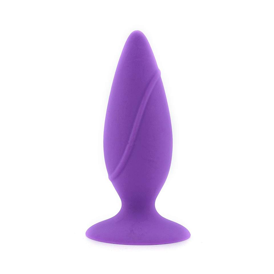Fioletowy korek analny z silikonu dla par – 3,8 cm