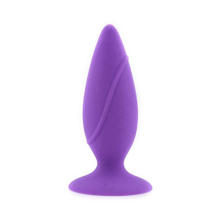 Fioletowy korek analny z silikonu dla par – 3,8 cm