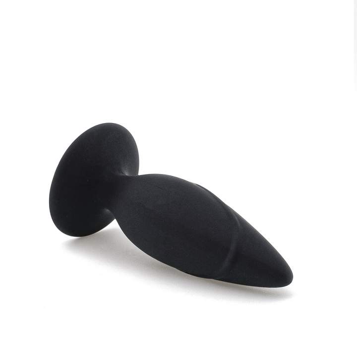 Czarny spiczasty korek analny z silikonu dla par – 3 cm