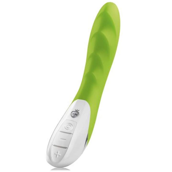 Zielony wibrator klasyczny Mystim Sassy Simon – 27 cm