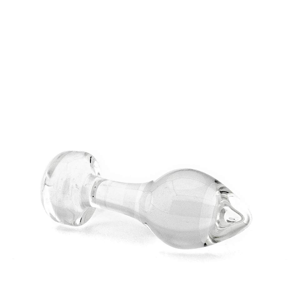 Przezroczysty szklany korek analny Icicles No. 44 – średnica 2,5 cm