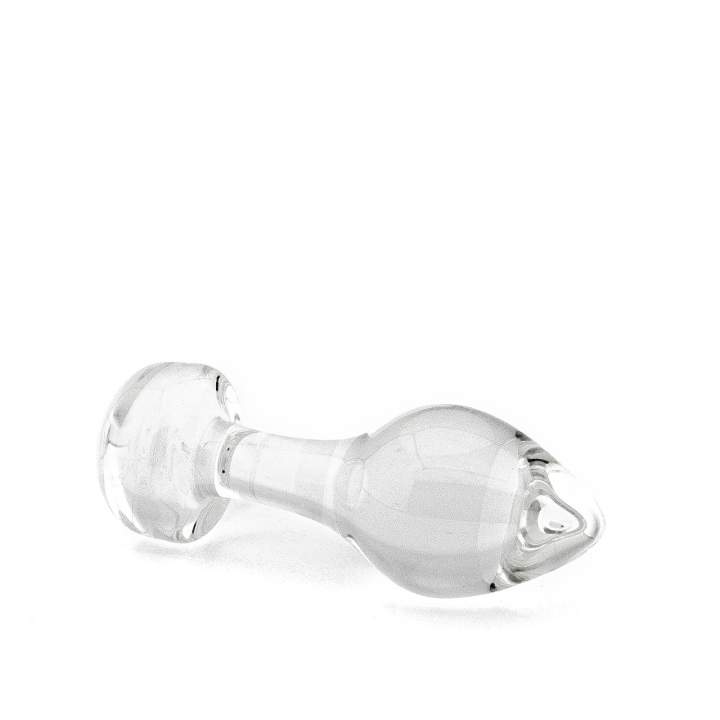 Przezroczysty szklany korek analny Icicles No. 44 – średnica 2,5 cm