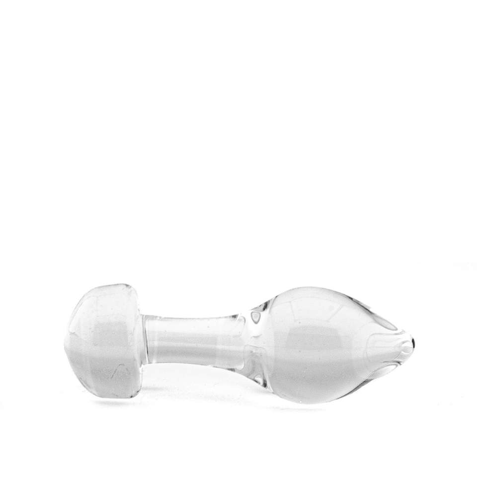 Przezroczysty szklany korek analny Icicles No. 44 – średnica 2,5 cm