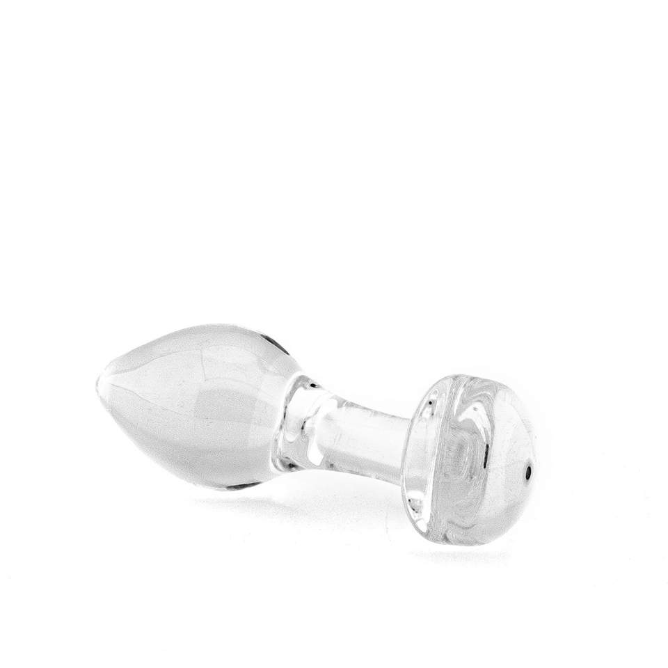 Przezroczysty szklany korek analny Icicles No. 44 – średnica 2,5 cm
