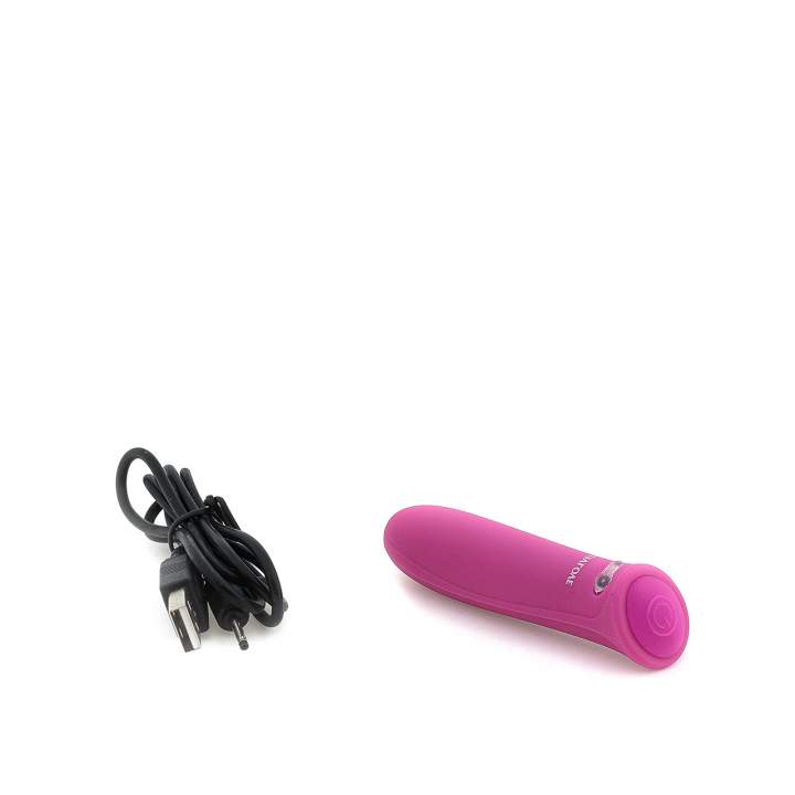 Różowy silikonowy wibrator mini z 7 funkcjami wibracji