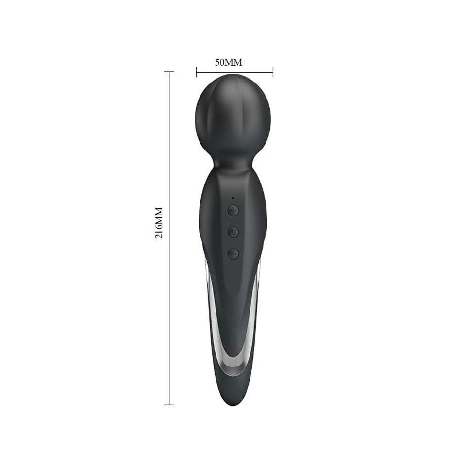 Czarny silikonowy masażer łechtaczki – 7 funkcji wibracji