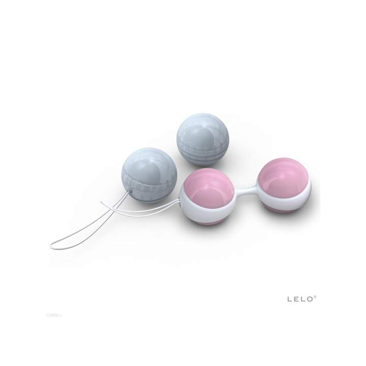 Ekskluzywne różowe i niebieskie kulki gejszy Lelo Luna Beads Mini – 2,9-3,6 cm