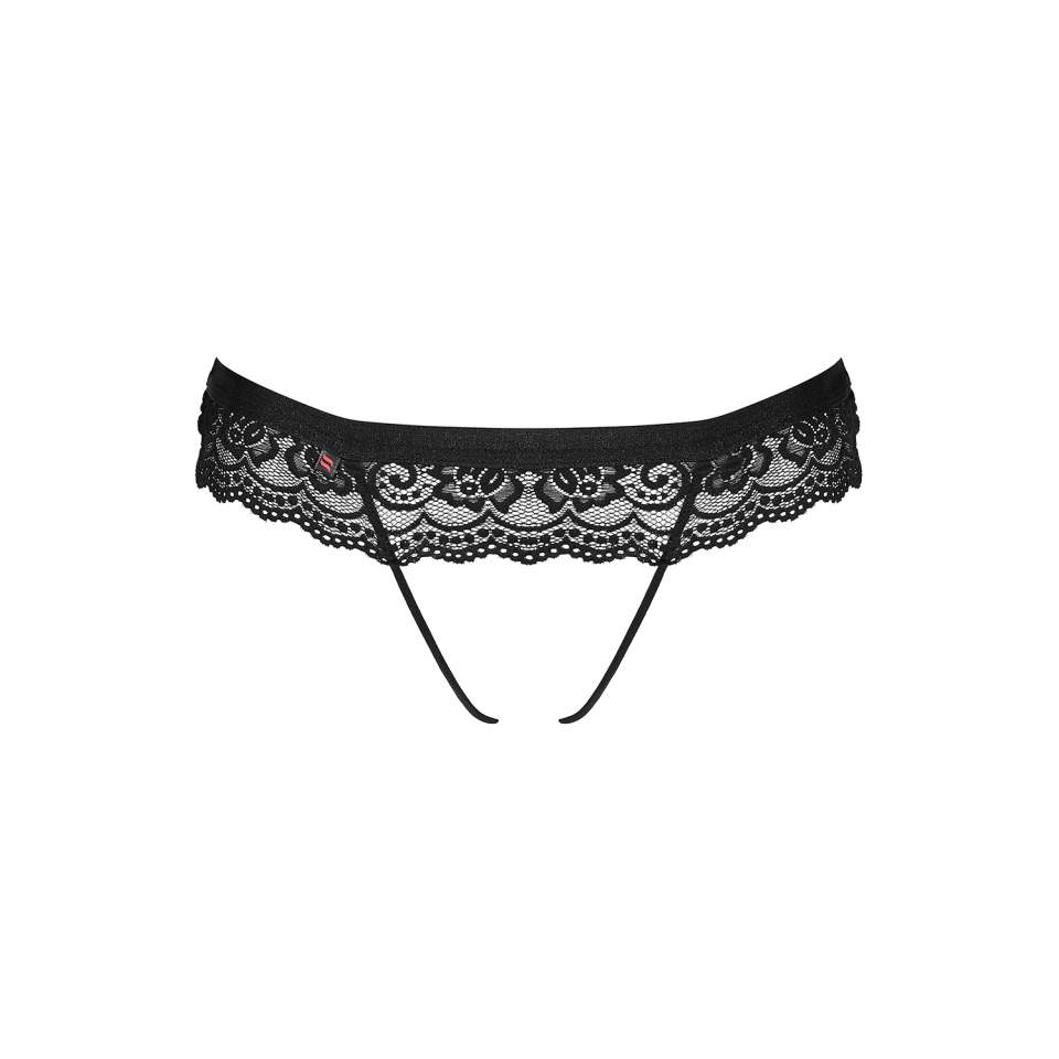 Czarne eleganckie figi otwarte Obsessive 854-PAC-1