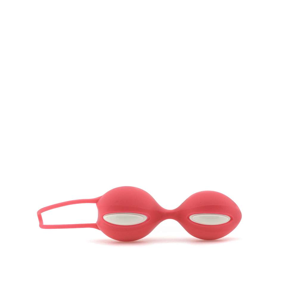 Czerwone silikonowe kulki gejszy Fun Factory Smartballs Duo – 76 g