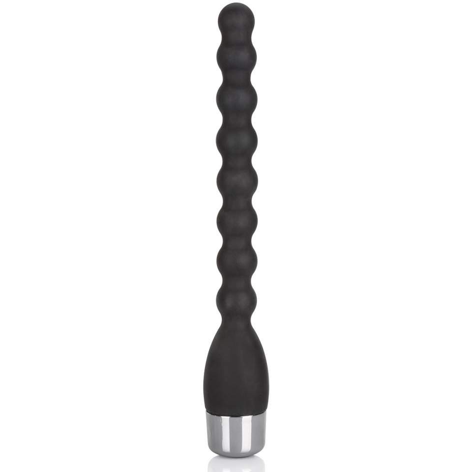 Czarny korek analny z wibracjami 13 cm