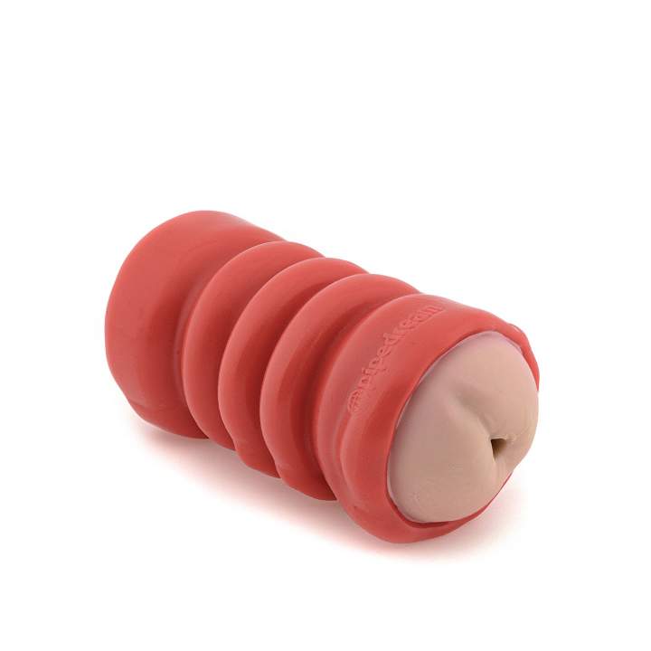 Czerwony realistyczny masturbator 2 w 1 – usta i anal