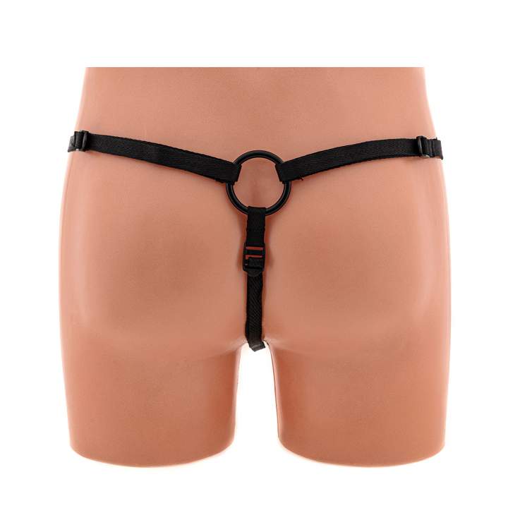 Ozdobna czerwona uprząż do strap-onów