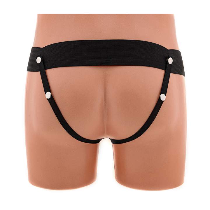 Realistyczny brązowy strap-on proteza penisa na gumce dla panów - 25 cm