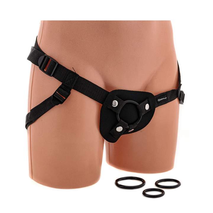 Uniwersalna uprząż do strap-onów z trzema o-ringami