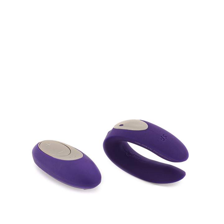 Fioletowy wibrator dla par Satisfyer Partner Plus Remote