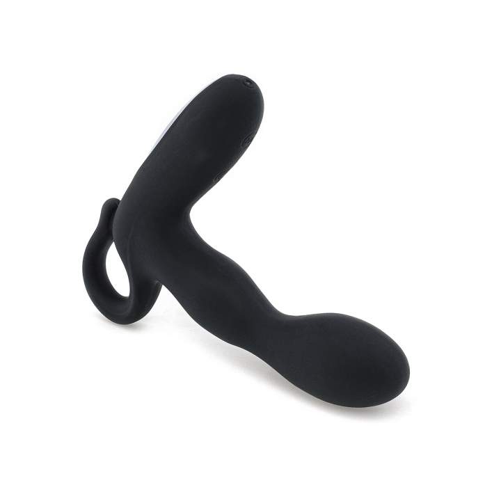Czarny silikonowy masażer prostaty z 30 funkcjami wibracji 
