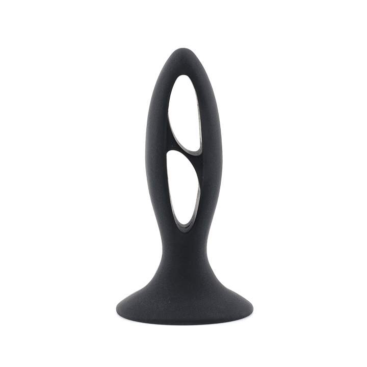 Czarny silikonowy korek analny – średnica 5 cm