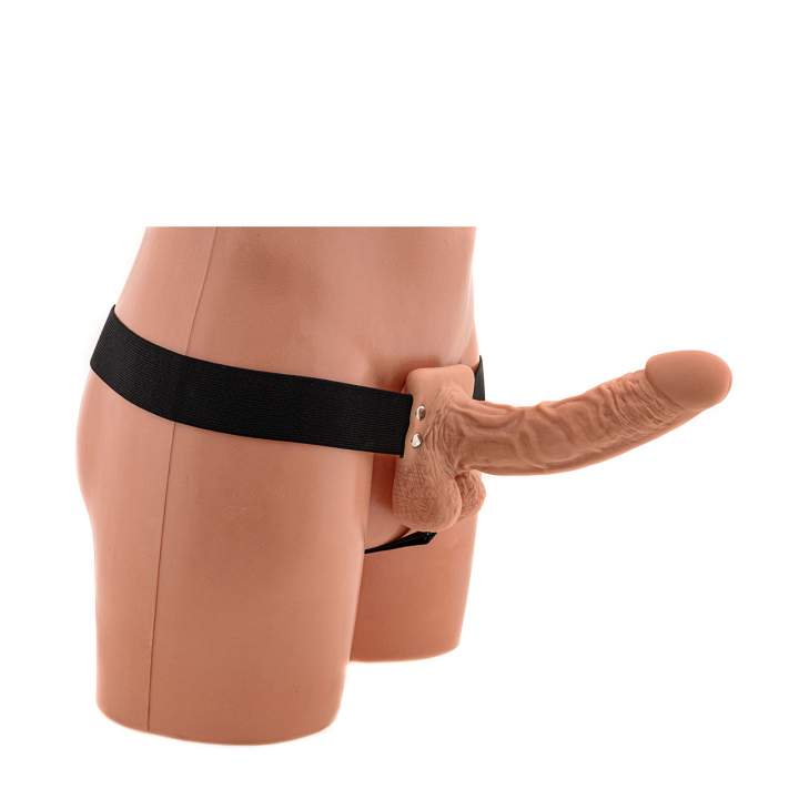 Cielista realistyczna proteza penisa z jądrami – 19 cm