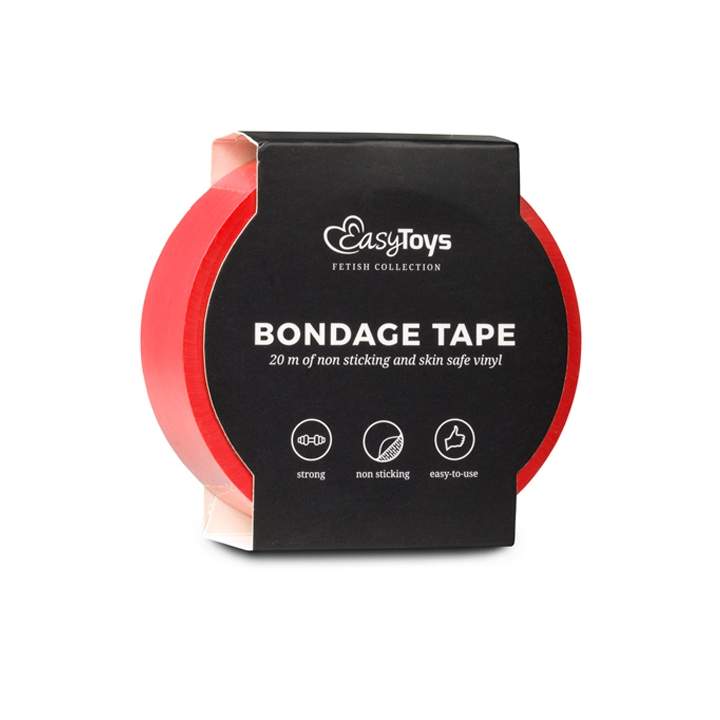 Czerwona taśma bondage 20 m