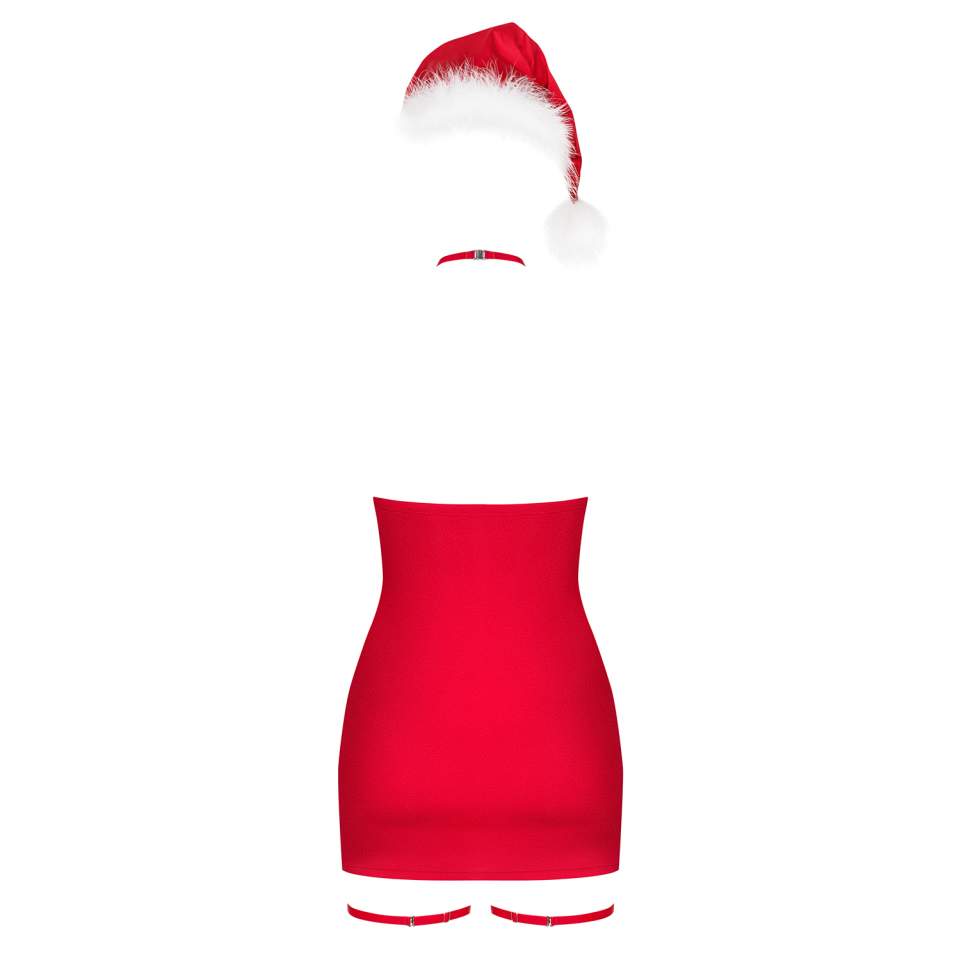 Czerwona koszulka Obsessive Kissmas z dodatkami
