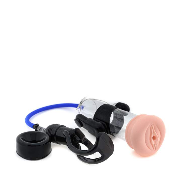 Manualna pompka do penisa z wejściem w kształcie waginy – 22,5 cm