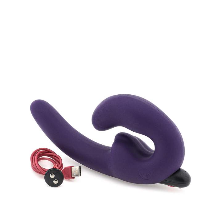 Fioletowe dildo z wibracjami dla par Fun Factory Sharevibe