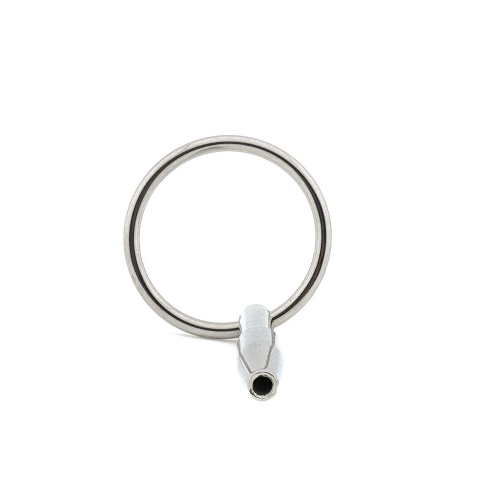 Srebrna metalowa zatyczka do cewki moczowej – 0,8 cm