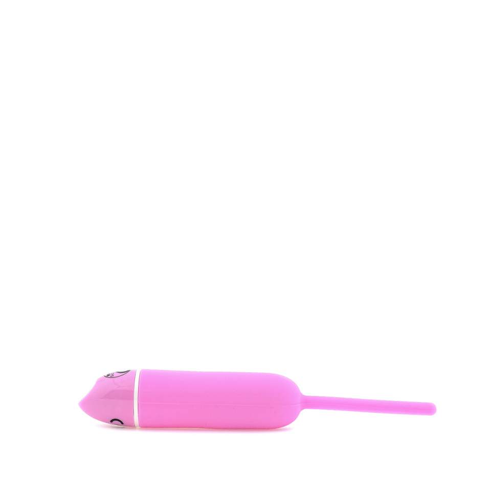 Różowy silikonowy dilator z wibracjami dla kobiet