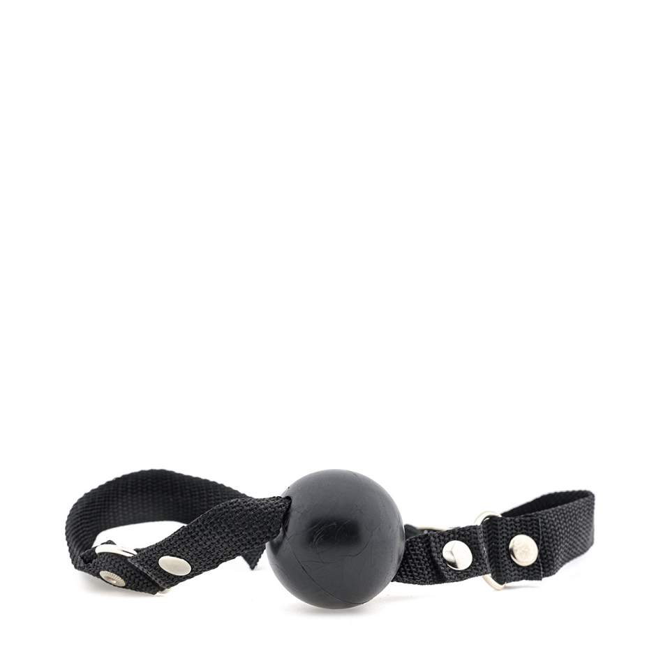 Czarny plastikowy knebel z nylonowym paskiem – 4,5 cm