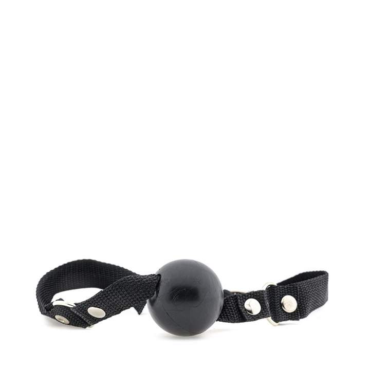 Czarny plastikowy knebel z nylonowym paskiem – 4,5 cm