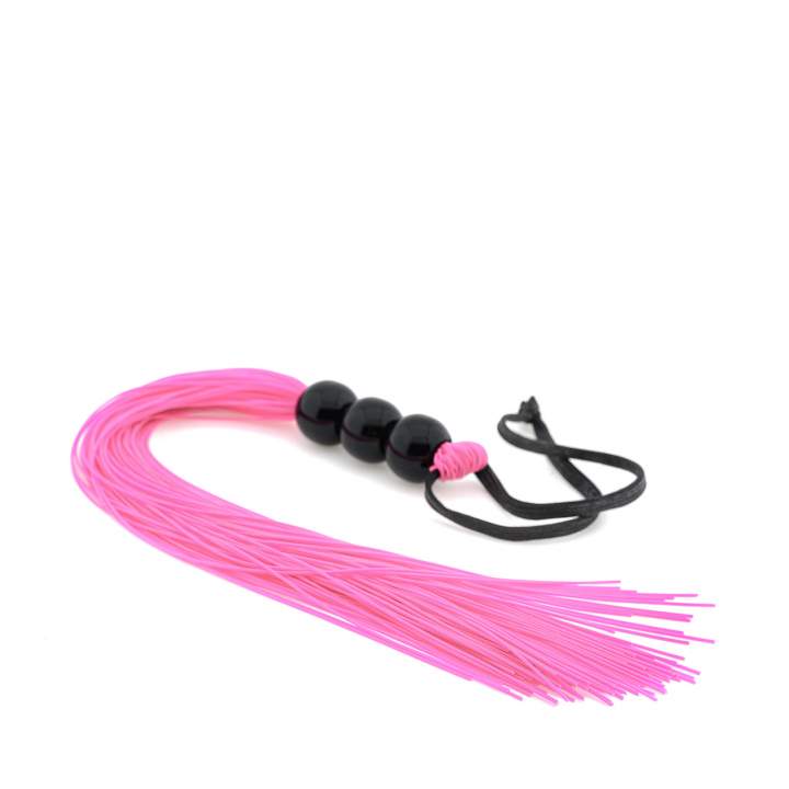 Silikonowy mały pejcz w kolorze różowym – 33 cm