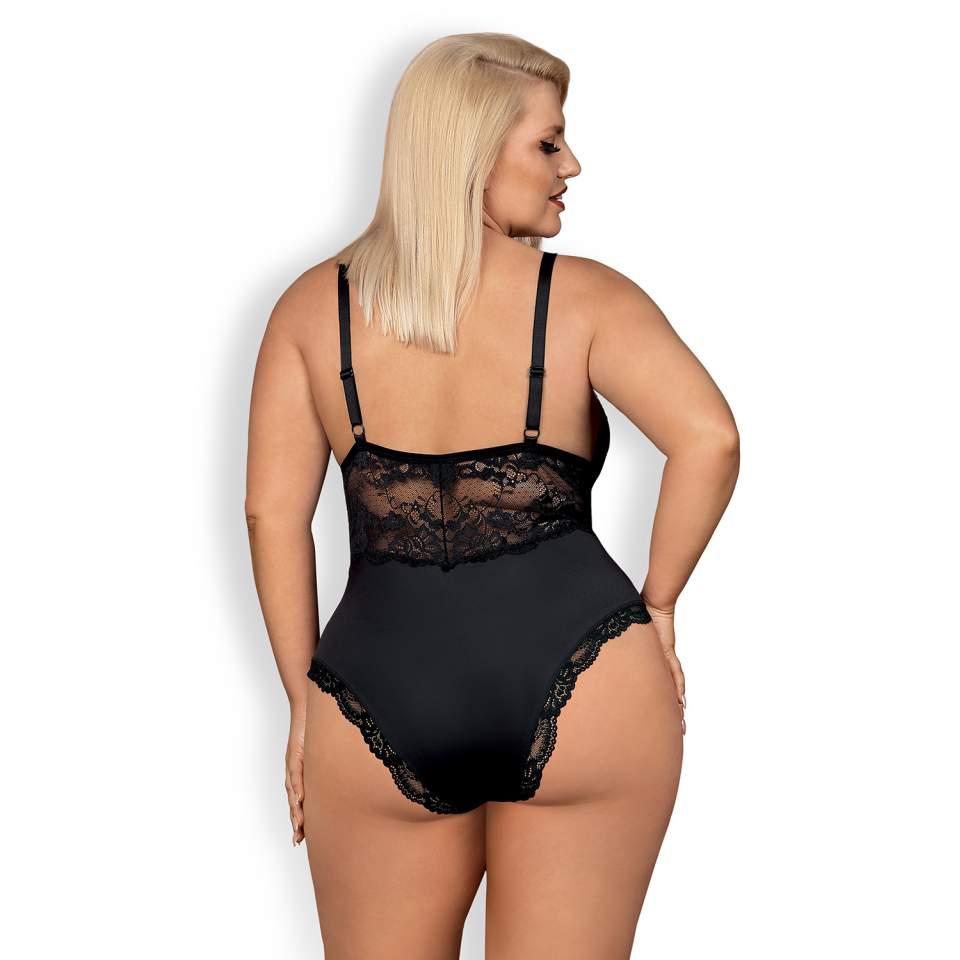 Body Obsessive 810-TED-1 – czarne z koronkową wstawką