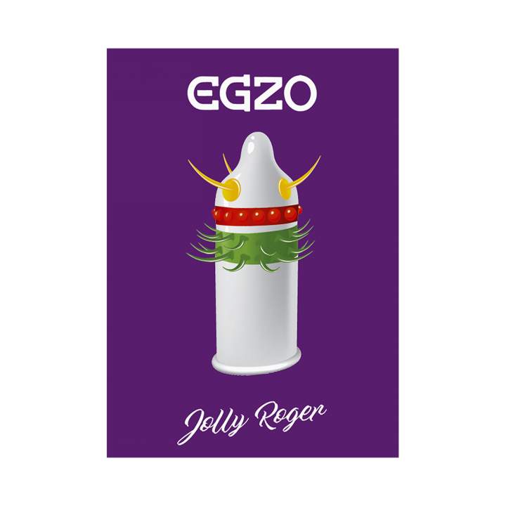 Egzo Jolly Roger prezerwatywa z wypustkami 1szt.