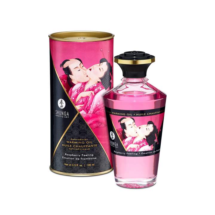 Shunga olejek rozgrzewający o smaku maliny 100 ml
