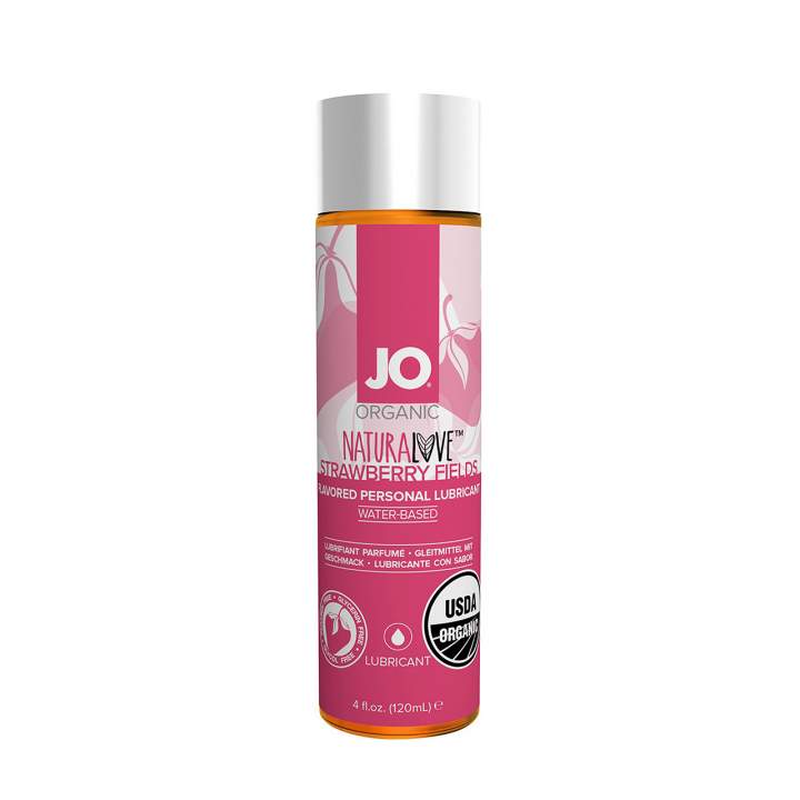 Organiczny lubrykant jadalny – JO – o smaku truskawki – 120 ml