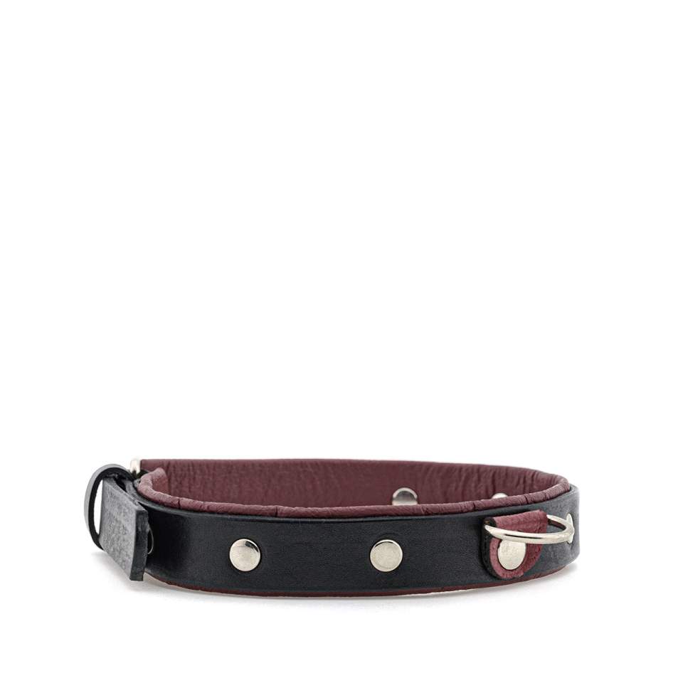 Czarna skórzana obroża dla kobiet – 36-42 cm