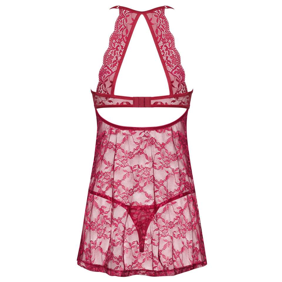 Zestaw Obsessive Ivetta-Bab - koszulka babydoll + stringi