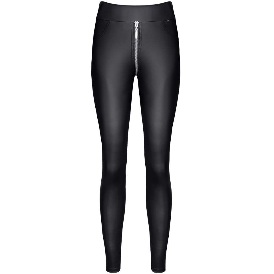 Czarne legginsy z wet looka marki Demoniq Maddalena