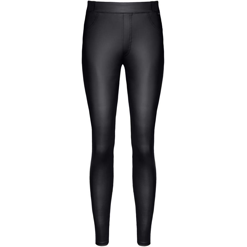 Czarne, uniwersalne legginsy z wet looka marki Demoniq Giulia